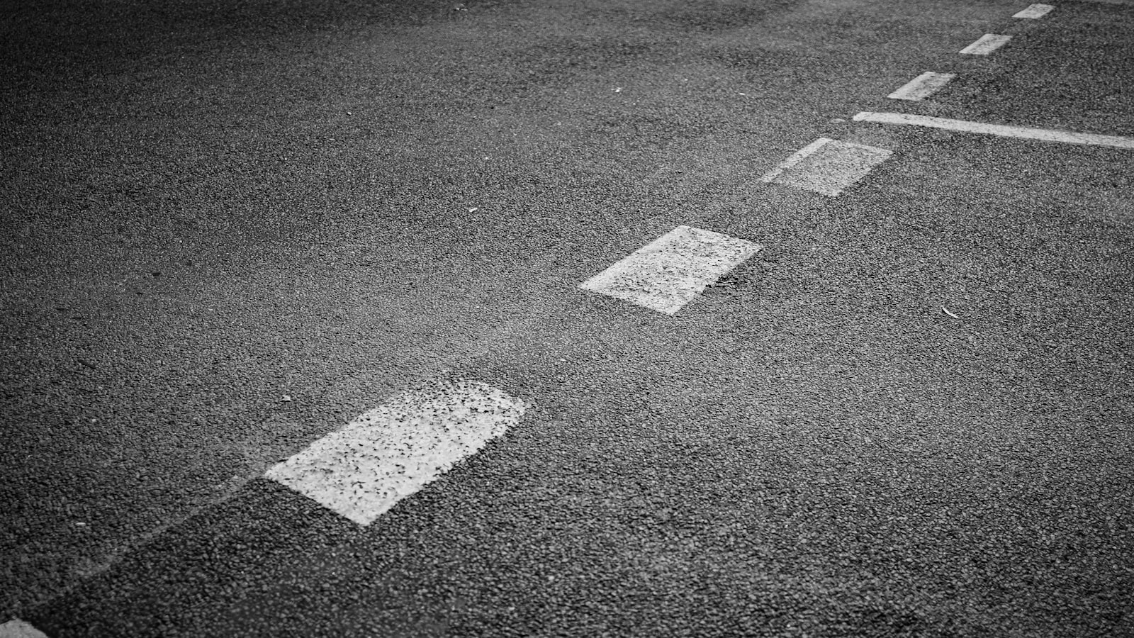 An empty parking lot in black and white